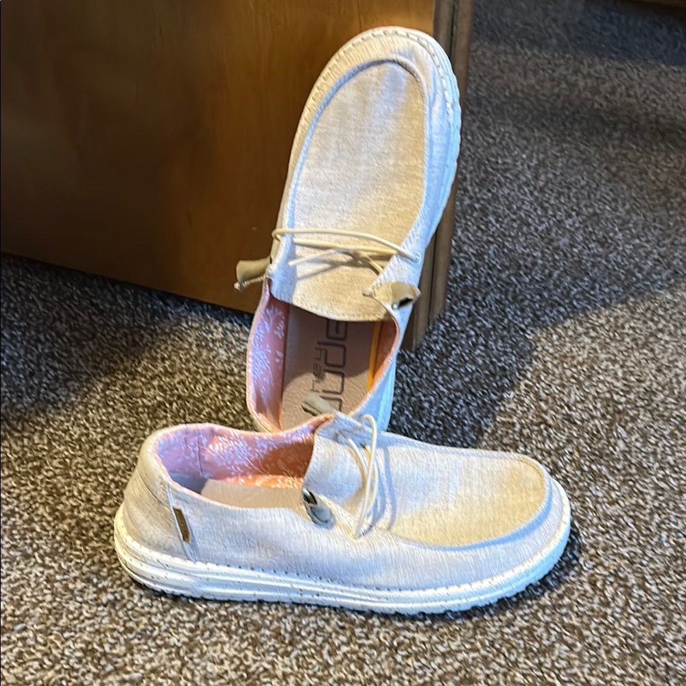 Hey Dude Tan Moccasin Loafers with Soft Material